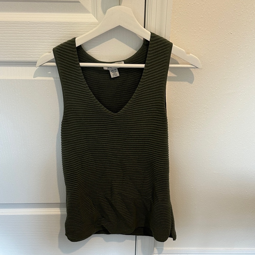 Tommy Bahama Green Ribbed Tank Top